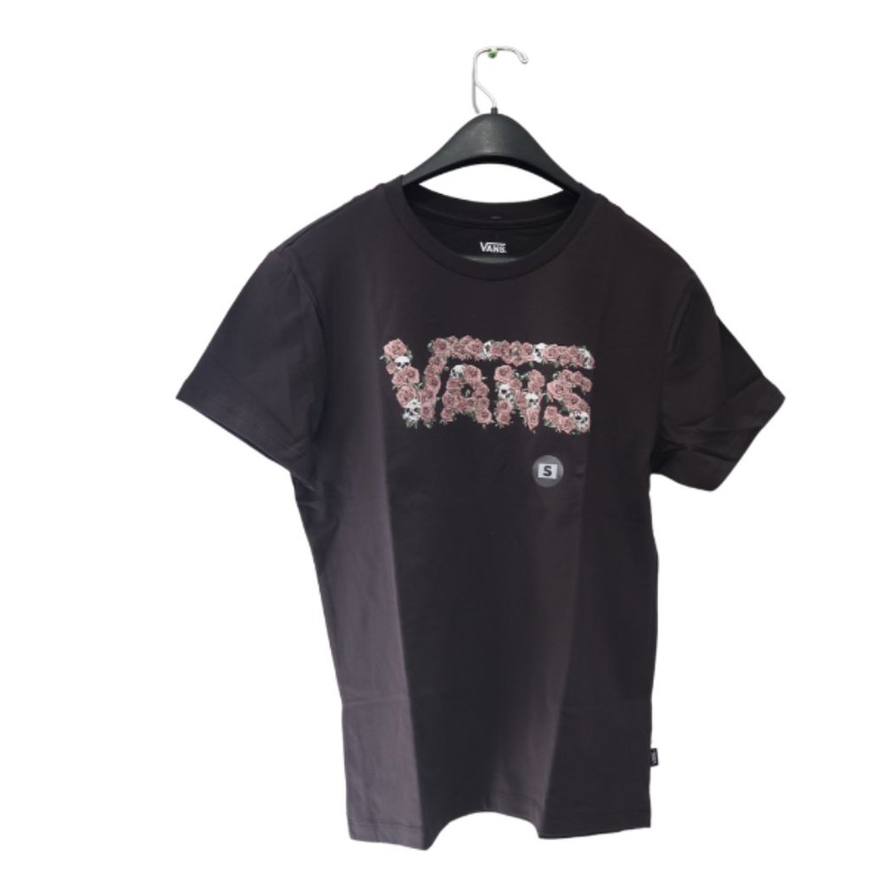 Women's Vans Classic Skullen Rose T-Shirt (Size Small)